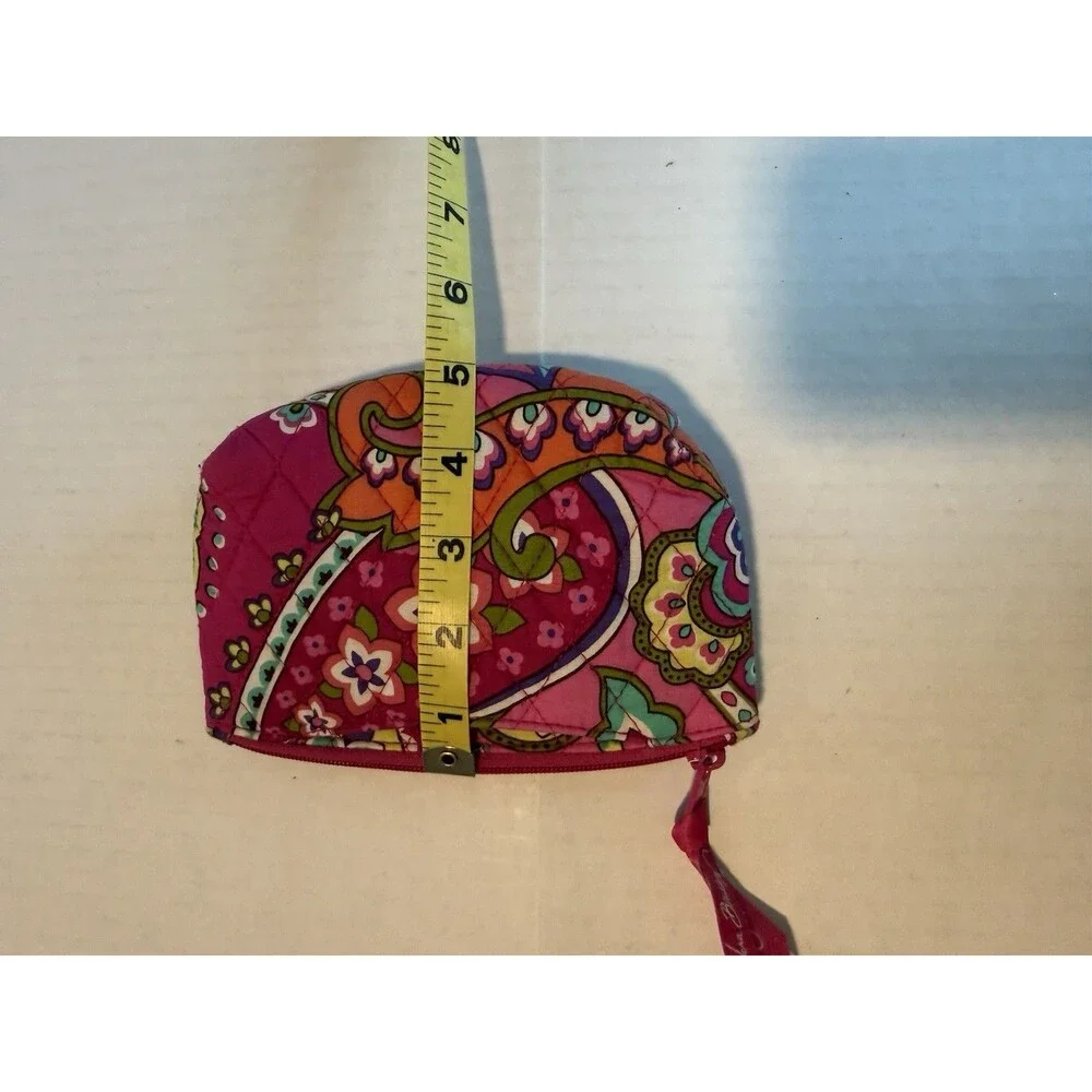 Vera Bradley Set‎ Of Two Makeup Travel Bags Floral Vibrant Quilted Fabric $8 Ea